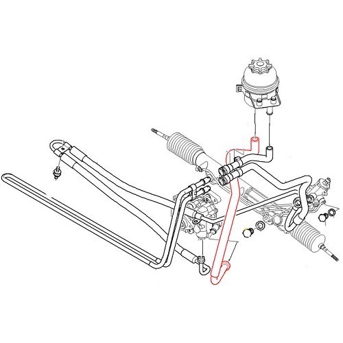 Hose between steering rack and fluid container for BMW X5 E53 from 07/02 -> - BJ51567