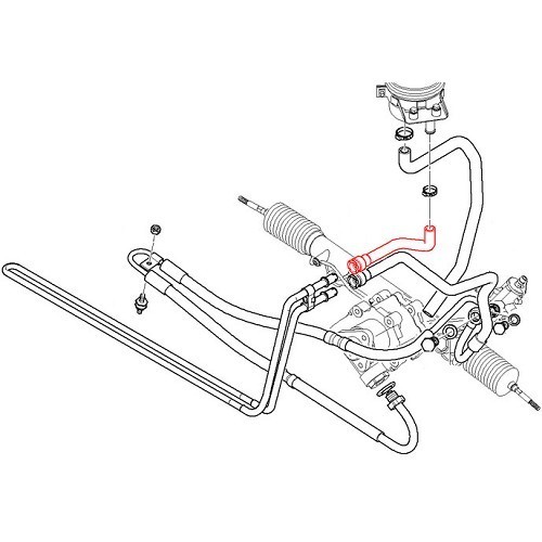  Power steering return hose to fluid container for BMW X5 E53 - BJ51571-1 