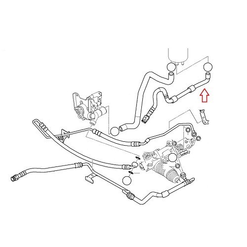 Return hose to the power steering pump tank for BMW E60/E61 - BJ51577