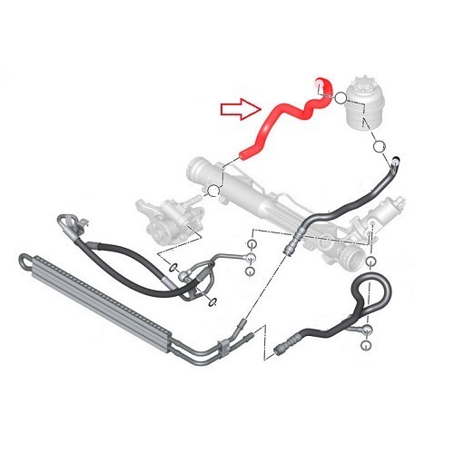 Durite d'alimentation de pompe de direction assistée pour BMW E90/E91/E92/E93 - BJ51585