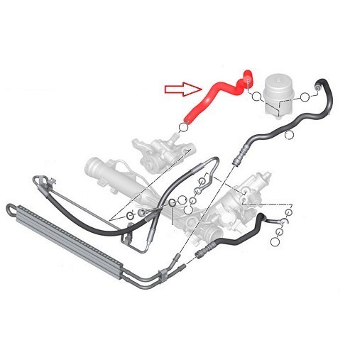 Durite d'alimentation de pompe de direction assistée pour BMW E90/E91/E92/E93 - BJ51586