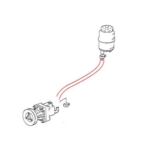  Hose to connect power steeringpump and reservoir for BMW E36 - BJ51592-1 