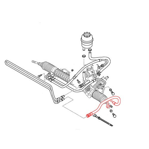 Tubo di ritorno verso la cremagliera del servosterzo BMW E46 - BJ51595