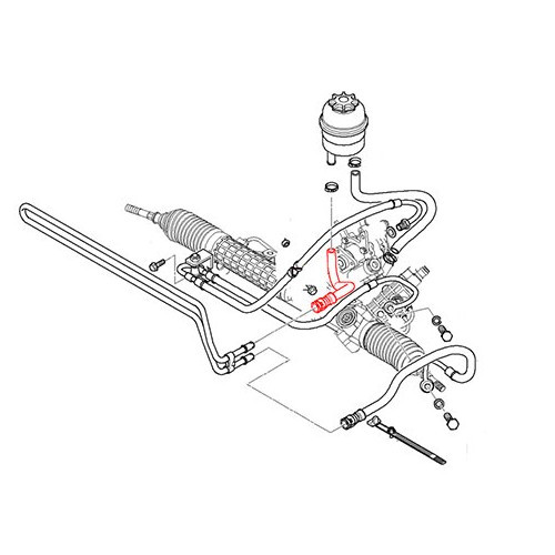 Afvoerslang naar stuurbekrachtiging tank BMW E46 - BJ51597