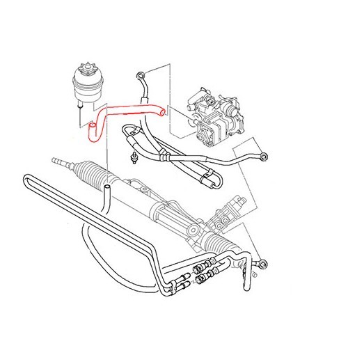Pipe connecting the reservoir and power steering pump for BMW E46 - BJ51598
