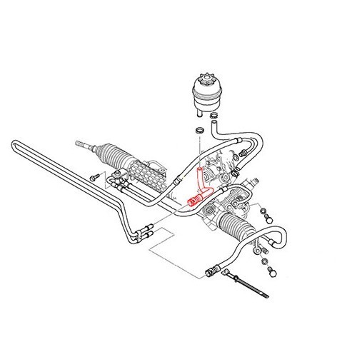 Return pipe to power steering reservoir for BMW E46 (4-wheel drive) - BJ51599