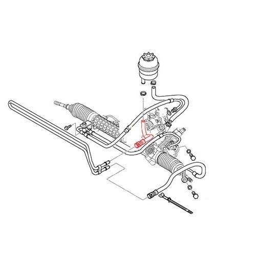 Tubo de retorno hacia el depósito de dirección asistida BMW E46 (tracción a las 4 ruedas) - BJ51599