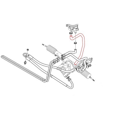 Tubo entre el depósito y la bomba de dirección asistida para BMW X5 E53 - BJ51605