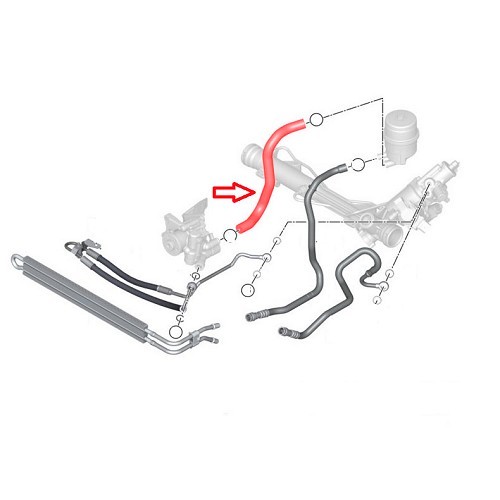 Power steering pump feed hose for BMW E90/E91/E92/E93 LCI - BJ51621