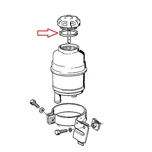 Joint sur bouchon de liquide de direction assistée pour BMW - BJ51638