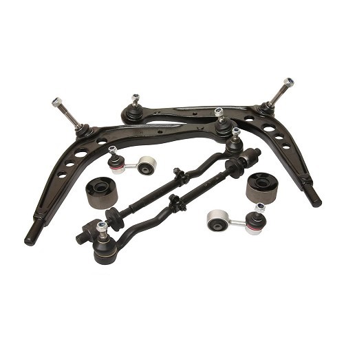  Kit completo de mejora de la suspensión delantera para BMW Serie 3 E30 318i 325e 325i y M3 (02/1983-04/1993) - sin amortiguador de dirección - BJ51703 