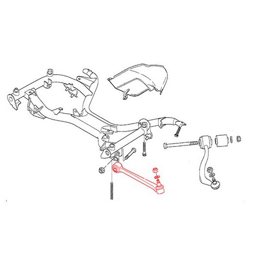 Aluminium ophangingsarm linksonder voor BMW E39 - BJ51737