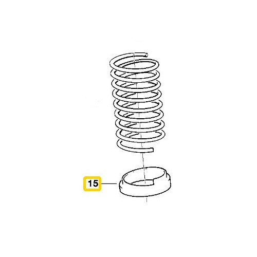 Almohadilla de muelle inferior trasera para BMW Serie 5 E34 (03/1987-12/1996) - BJ52009