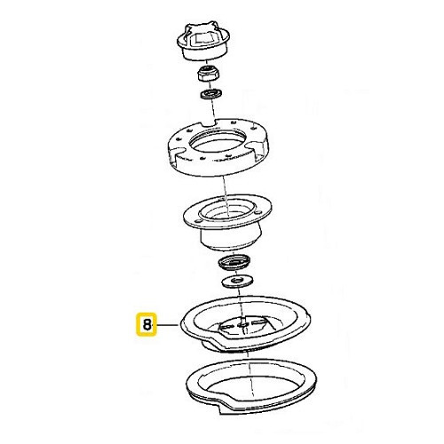 Plateau de ressort d'amortisseur avant pour Bmw Série 6 E24 (05/1982-04/1989) - BJ52018