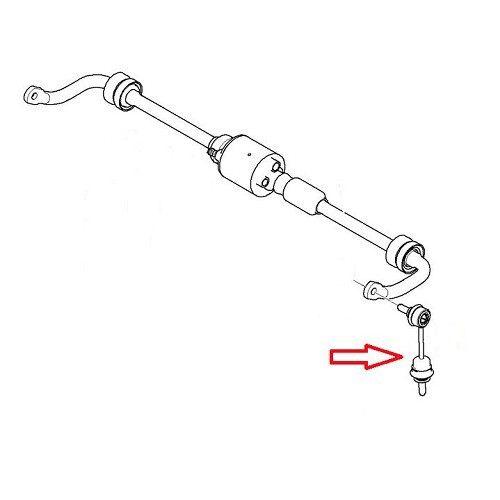 Barra estabilizadora traseira ativa reforçada MEYLE HD para BMW Série 5 E60 E60LCI Saloon e E61 E61LCI Touring (12/2001-05/2010) - com Dynamic Drive - BJ80044