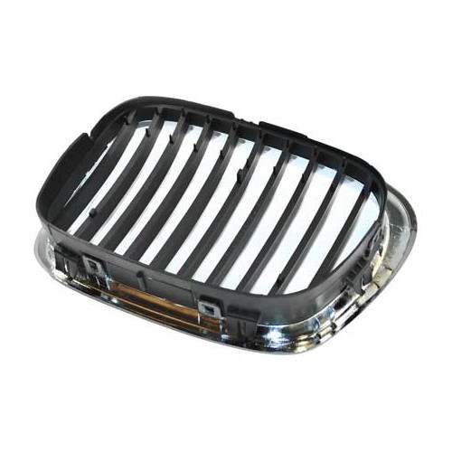 Right black/chrome-plated radiator grille for BMW E39 from 09/2000-> - BJ80055
