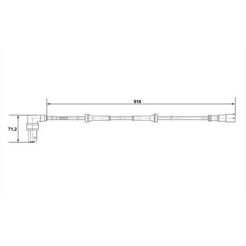 Sensor de velocidade ABS dianteiro direito BOSCH para BMW Série 3 E30 Saloon Touring Coupé e Cabriolet (12/1981-02/1994) - BJ80063