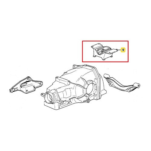 Silent bloc de pont Meyle OE pour BMW Série 5 E34 Berline et Touring (03/1987-12/1996) - BJ80087