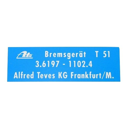  ATE Aufkleber Brake Booster - BK20024 