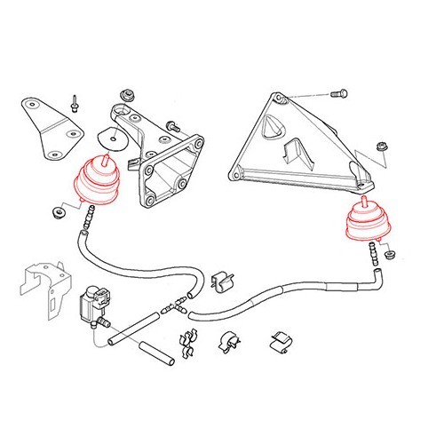 Motordemper rechts of links voor BMW E46 (topkwaliteit) - BS10019