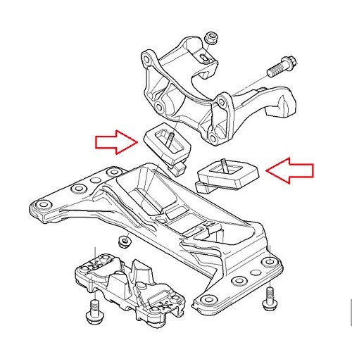 Supporto cambio FEBI per Bmw Serie 6 E63 Coupé e E64 Cabriolet (02/2004-07/2010) - BS10352