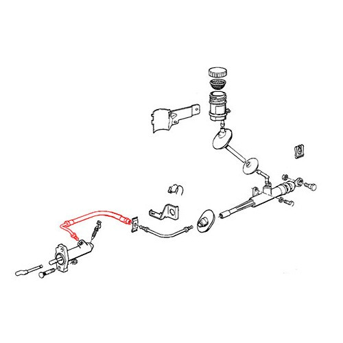 ATE clutch receiver hose for Bmw 3 Series E30 (01/1981-12/1994) - BS33030