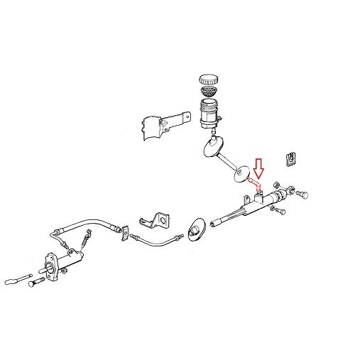 Ligação do transmissor de embraiagem para BMW E28 - BS33039