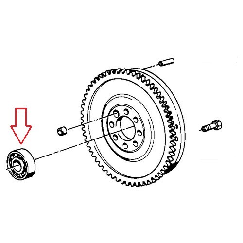 Steering wheel bearing for BMW E36 with manual gearbox - BS37029