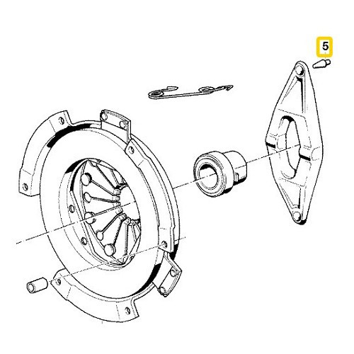 Axe pivot d'embrayage pour Bmw Série 3 E30 (12/1981-02/1994) - BS37071