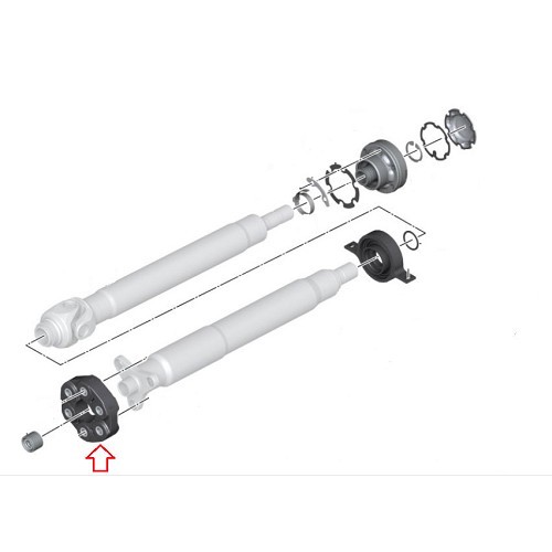 Flector de transmission 110mm Topran pour BMW Série 5 E60LCI Berline et E61LCI Touring 520i boîte manuelle (04/2006-05/2010) - Sélection MECATECHNIC - BS40024