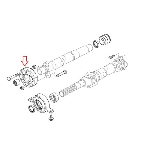 Giunto flessibile di trasmissione 110mm per BMW E90/E91/E92/E93 - BS40031