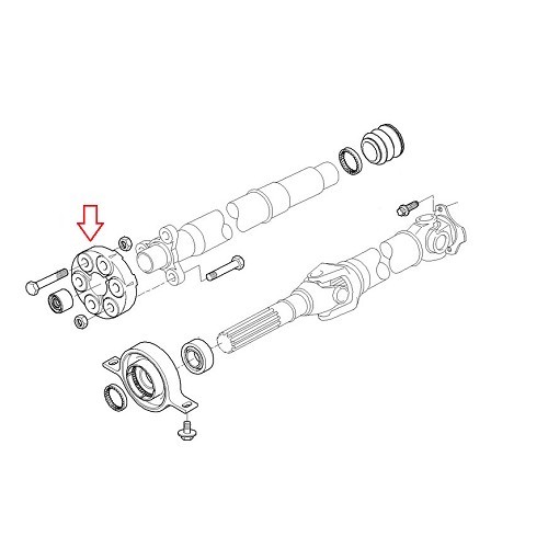 Versterkte aandrijfas 110 mm voor BMW E90/E91/E92/E93 - BS40033