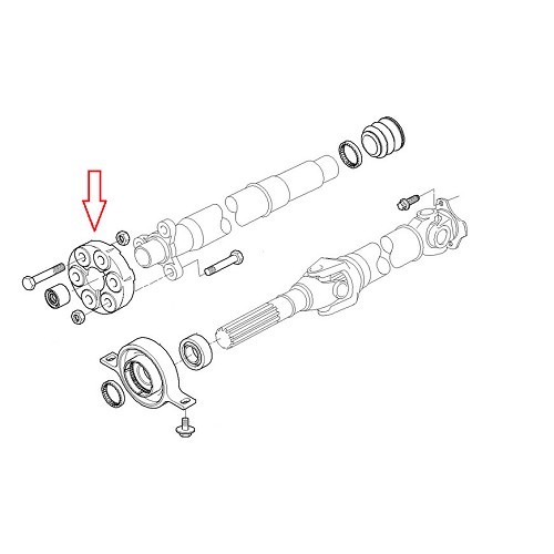 Transmissie Flector 135 mm voor BMW E90/E91/E92/E93 - BS40035