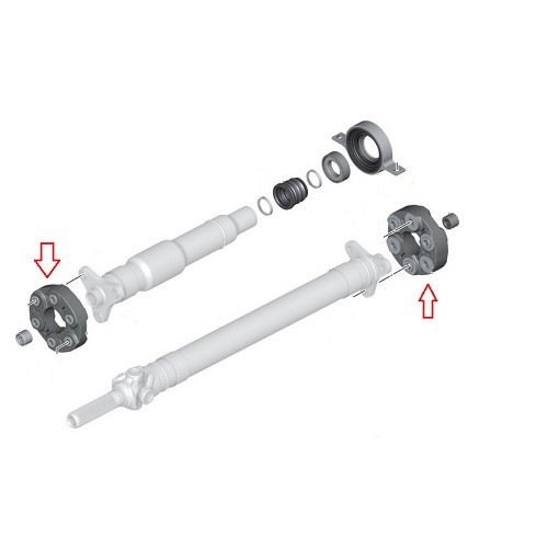 Flector de transmission 140mm FEBI pour BMW E60 E60LCI Berline et E61 E61LCI (02/2005-05/2010) - BS40051