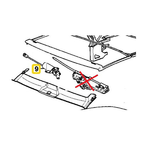 Meccanismo di bloccaggio della capote per Bmw Serie 3 E36 Cabriolet (08/1992-10/1999) - BS40113