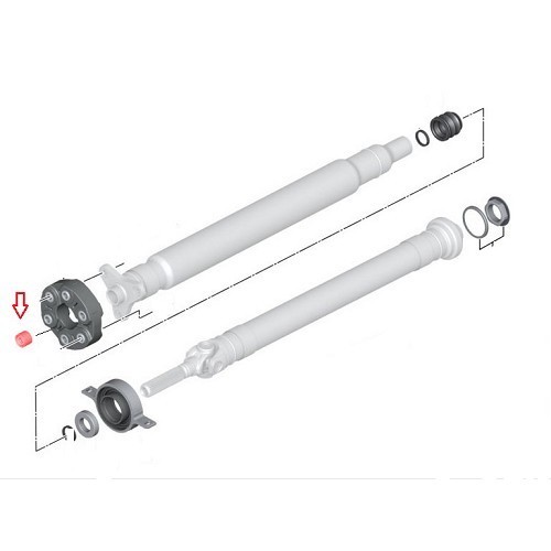  Aandrijfas centreerbus voor BMW E90/E91/E92/E93 - BS41115 