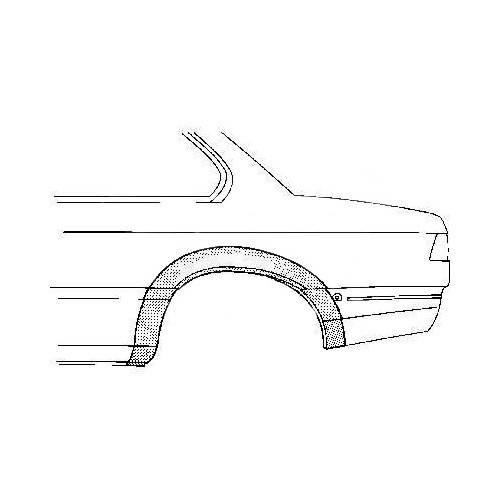 Guardabarros trasero izquierdo para BMW Serie 6 E24 (10/1975-06/1989)