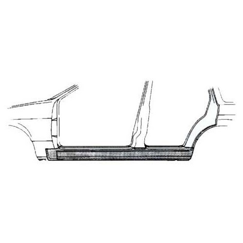  Left rocker panel for Bmw 3 Series E30 Sedan and Touring (07/1981-07/1994) - BT10123 