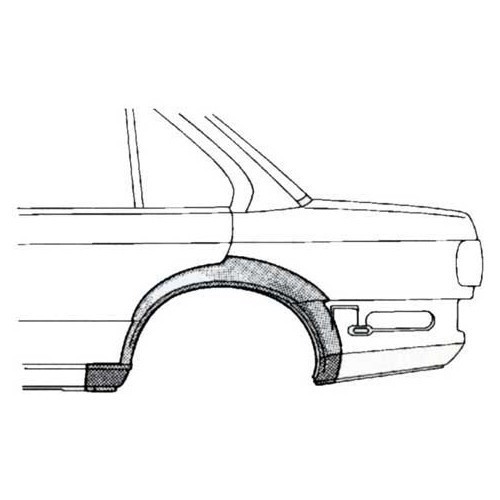 Parafango posteriore sinistro per BMW serie 3 E30 Coupé 2 porte fino al 08/1987 - BT10131