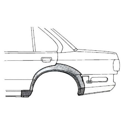 Parafango posteriore sinistro per BMW serie 3 E30 berlina 4 porte fino al 08/1987 - BT10133