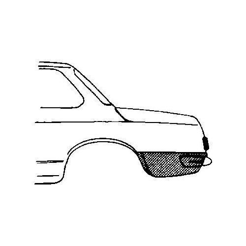 Tuimelscherm rechts achter voor BMW 02 Reeks E10 (03/1966-07/1977) - passagierszijde - BT10153