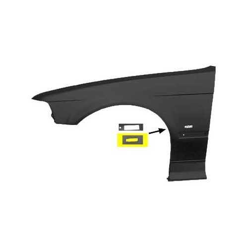 Parafango anteriore sinistro con foro di ripetizione per BMW Serie 3 E36 Compact Sedan e Touring (09/1996-) - lato guida - BT10203