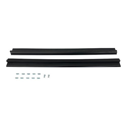  Pannelli di soglia sinistra e destra in plastica nera originale con guarnizioni per BMW Serie 02 E10 fase 2 (09/1973-07/1977) - per coppia - BT11133 