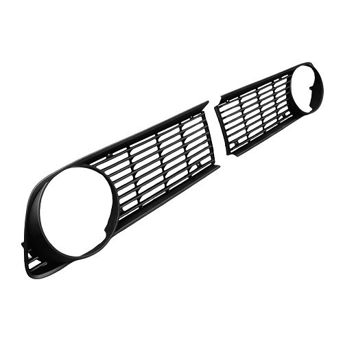 Grilles de calandre pourtour de phare droit et gauche noires pour BMW série 02 E10 phase 2 (09/1973-07/1977) - BT20004