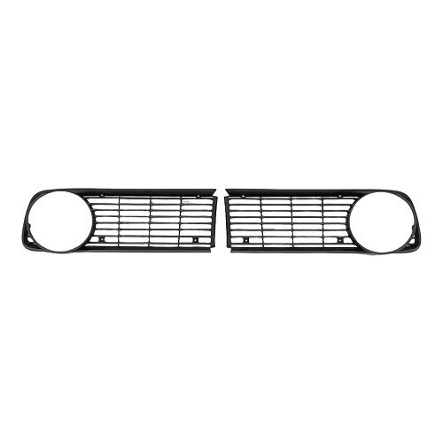  Zwarte radiatorroosters rechts en links voor BMW 02 serie E10 fase 2 (09/1973-07/1977) - BT20004 