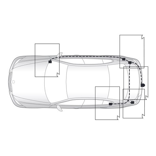 Arnês de 7 pinos para BMW 3 SÉRIES E90, E91 e E92 (02/2004-02/2010) - BW00014