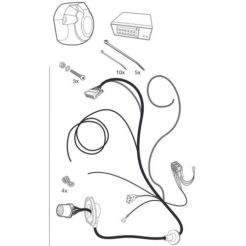 Cablaggio a 13 poli per BMW SERIE 5 E60 ed E61 (2001 - 2010) - BW00030