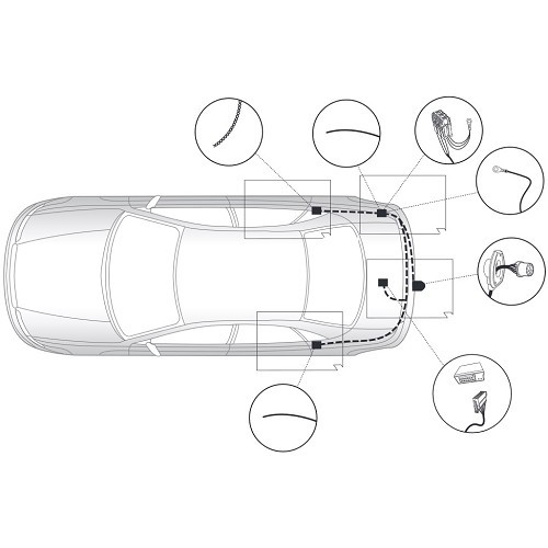 13-pins kabelboom voor BMW 5 SERIES E60 EN E61 (2001 - 2010) - BW00030