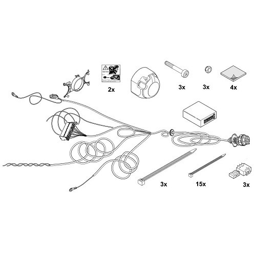 7-pins kabelboom voor BMW 1 SERIES E81 E82 E87 E88 (2003 - 2013) - BW00048