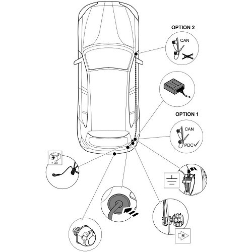 Cablaggio a 7 poli per BMW SERIE 1 E81 E82 E87 E88 (2003 - 2013) - BW00048